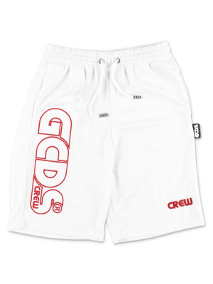 Gcds Kids Logo Embroidered Drawstring Shorts