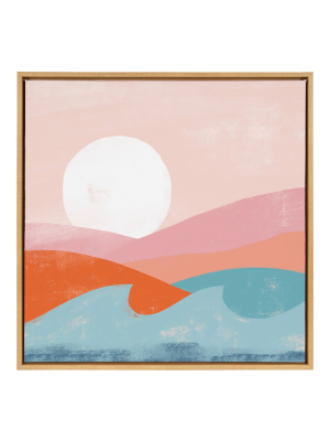 30" X 30" Sylvie Endless Summer Framed Canvas By Kate Aurelia Holloway Natural - Kate And Laurel