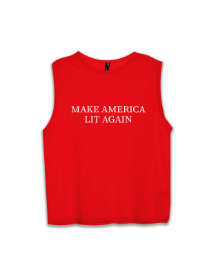 Make America Lit Again [women's Muscle Tank]