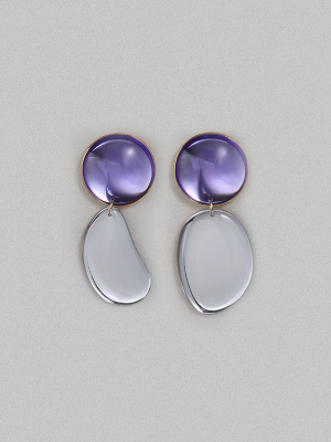 Asymmetrical Mirror Teardrop Earrings