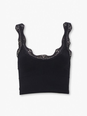 Seamless Lace-trim Bralette