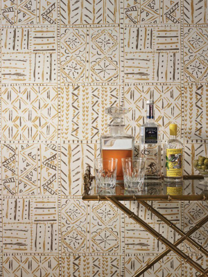 Cloisters Wallpaper In Ochre And Tobacco From The Ashdown Collection By Nina Campbell For Osborne & Little