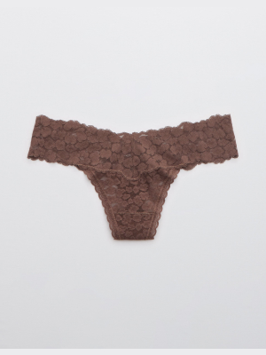 Aerie Animal Lace Thong Underwear