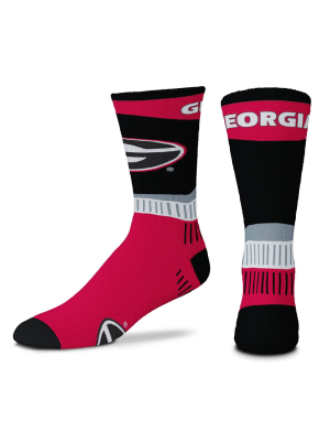 Ncaa Georgia Bulldogs Men's Sport Fan Crew Socks - 10-13