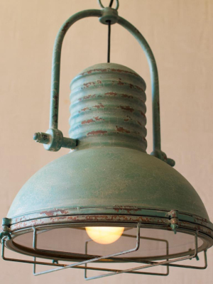 Antique Turquoise Pendant Light