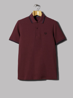 Fred Perry Twin Tipped Fred Perry Shirt (aubergine / Midnight Indigo / Black)