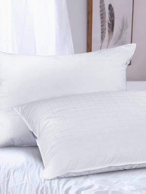 Puredown White Down Feather Bed Pillow Set Of 2