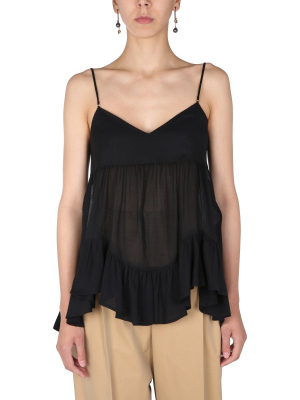 Alexander Mcqueen Sheer Panelled Cami Top