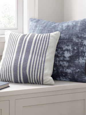 18"x18" Square Woven Striped Throw Pillow