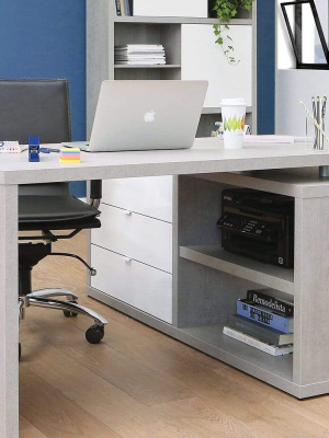 Sten 60" Desk With Storage Return