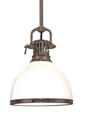 Hudson Valley Lighting Randolph Pendant - Historic Bronze & Opal Glossy