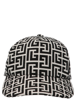 Balmain Logo Monogram Baseball Cap