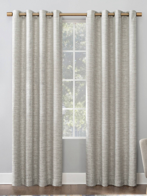 Sinatra Dimensional Textured Total Blackout Grommet Curtain Panel - Scott Living