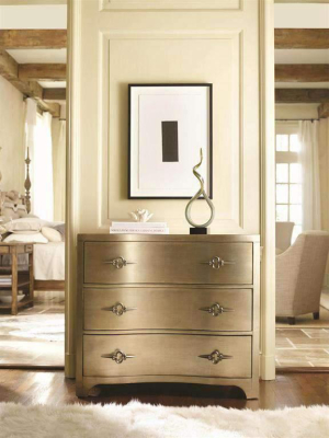 Sanctuary Three-drawer Shaped Front Gold Chest