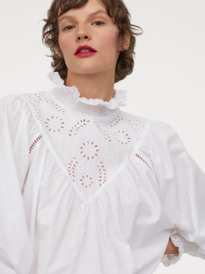 Embroidered-detail Blouse