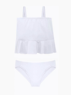 Ada Tankini Bikini Set (kids) - White