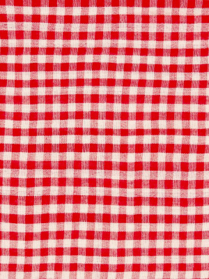 Fleur Organic Cotton Blouse - Couverture Check Small