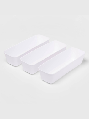 3pk Long Storage Trays White - Room Essentials™