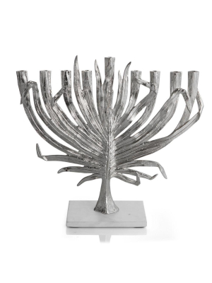 Palm Menorah Nickelplate