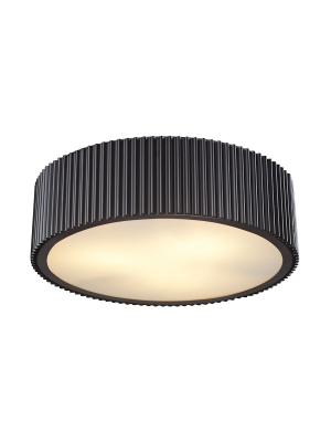 Brendon 3-light Flush Mount In Oil Rubbed Bronze With Diffuser