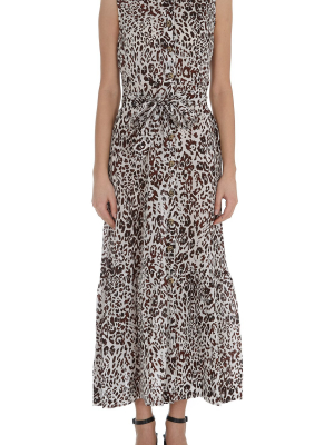 Pinko Leopard-print Midi Dress