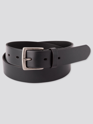 Men Italian Oiled Leather Belt