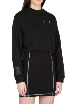 Mcq Alexander Mcqueen Patch Detail Cropped Sweatshirt