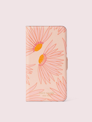 Falling Flower Iphone 11 Pro Max Magnetic Wrap Folio Case