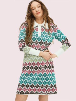 Spade Flower Sweater Dress