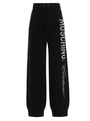 Moschino Couture Logo Intarsia Track Pants