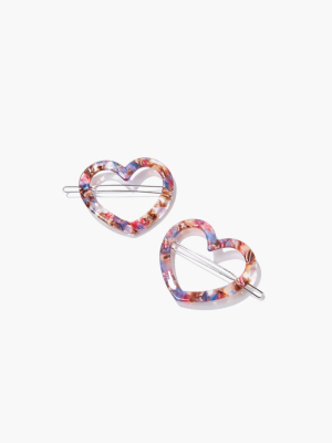 Heart Hair Clip Set