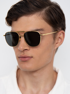 Wilder Aviator Sunglasses In Light Gold