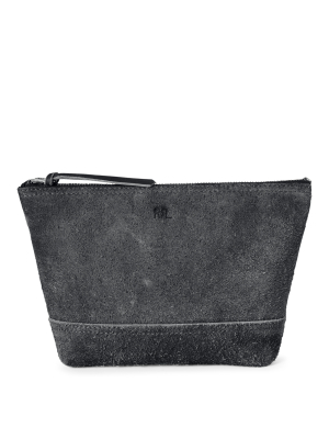 Indigo Roughout Suede Pouch