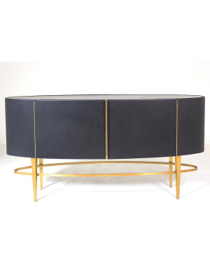 Global Views Ellipse Sideboard - Ebony