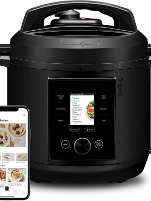 Chef Iq 6qt Multi-function Smart Pressure Cooker With Built-in Scale, Pairs With App Via Wifi - Black