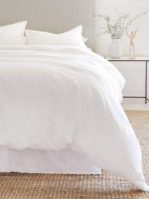 Parker Linen Duvet Cover Set - White