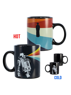 Seven20 Star Wars R2-d2 Heat Reveal Leia 11oz Ceramic Coffee Mug