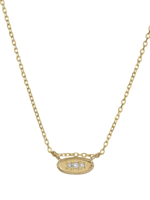 Oval Diamond Mirror Necklace