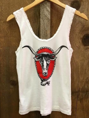 Steer & Rope Lace Tank White/multi