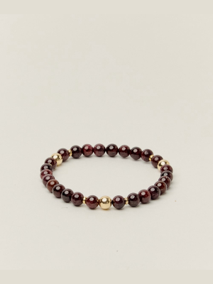 Spiritus Stones The Passion Bracelet With Garnet & 14k Gold