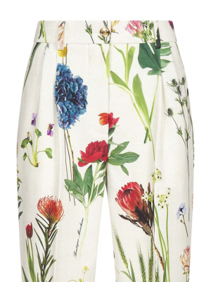 Boutique Moschino Floral Printed Tapered Pants