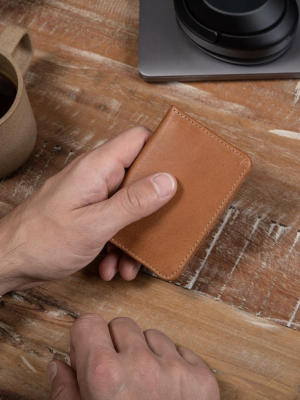 Handcrafted Leather Compact Bifold Wallet