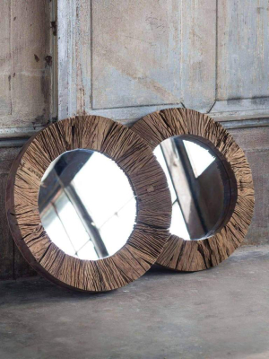 Regina Andrew Concave Reclaimed Wood Mirror