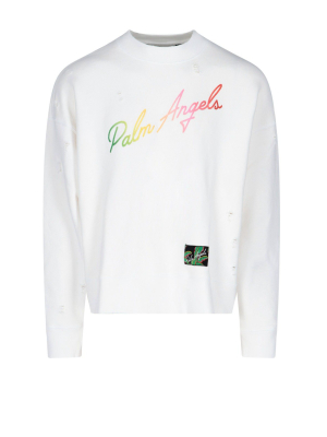 Palm Angels Miami Logo Print Sweatshirt