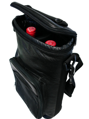 Vinotemp Leather Wine Carrier