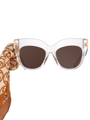 Dunaway Oversized Sunglasses In Ash