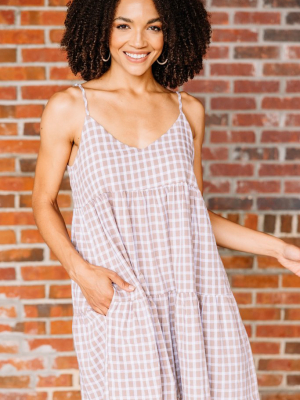 Once Upon A Time Chocolate Brown Gingham Dress