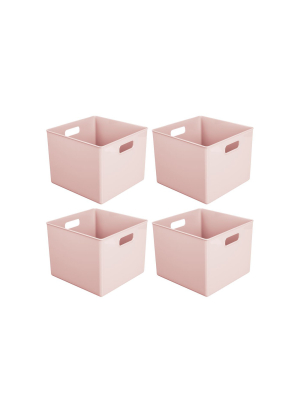 Mdesign Storage Organizer Bin With Handles For Cube Furniture, 4 Pack