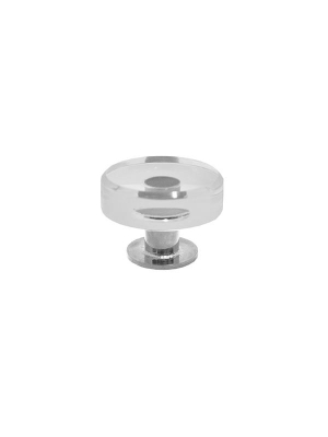 Chapman Modern Round Acrylic & Nickel Knob