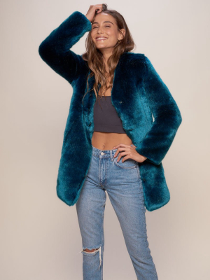 Royal Wolf Luxe V-neck Faux Fur Coat | Women's